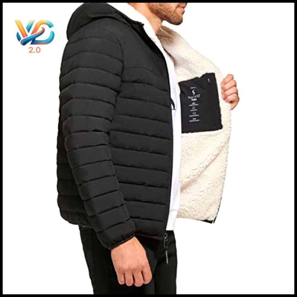 Lightweight Packable Down Jacket With Sherpa Lini… - image 6